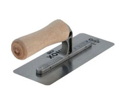 PLANCHA ESTUCO ACERO INOX M/MADERA GOYA