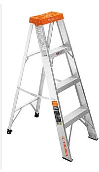ESCALERA D/ALUMINIO REFORZADA T/TIJERA 3 PASOS TRUPER