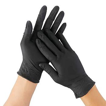 GUANTE NITRILO NEGRO T/M PAR