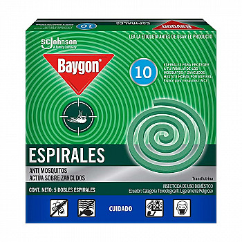 ESPIRAL ANTI MOSQUITO INSECTICIDA VERDE BAYGON