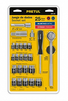 JUEGO DADOS 25 PIEZAS 23974 PRETUL