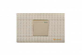 INTERRUPTOR SIMPLE PLACA DORADA CUBULL