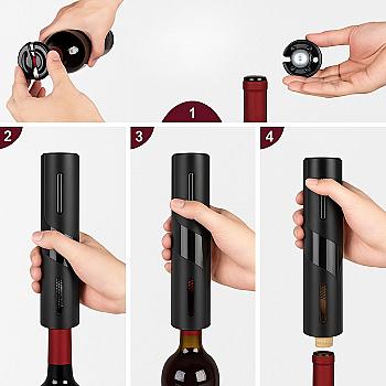 Set Sacacorchos Eléctrico para Vino – Kit Premium de 4 Piezas