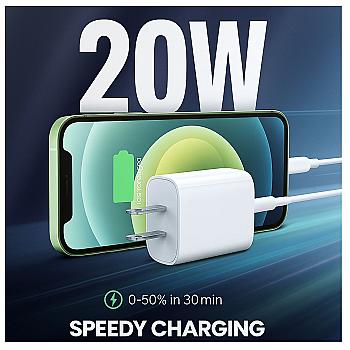 Combo Cargador Carga Rápida 20W para iPhone – Cubo + Cable