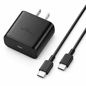 Combo Cargador Súper Carga Rápida 45W para Samsung – Cubo + Cable USB-C a USB-C