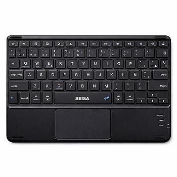 Teclado Inalámbrico Seisa con Touchpad – Negro Recargable