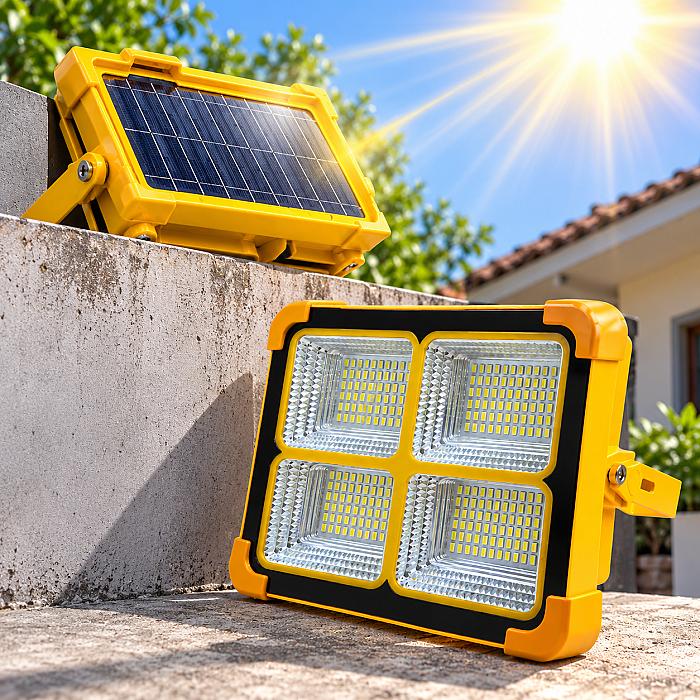 Reflector LED solar bajo el sol