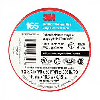 Cinta Aislante Vinílica Temflex 165 3/4" X 18m Rojo