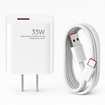 Cargador 33W Carga Rápida Tipo C Compatible con Xiaomi – Compacto y Potente