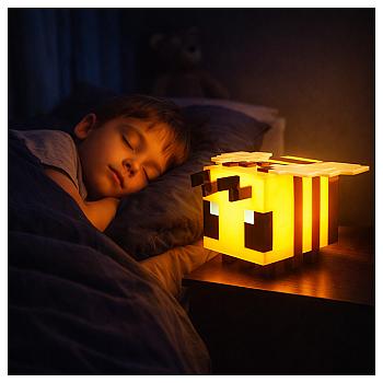 Lámpara LED Abejita Pixel de Minecraft – Luz Nocturna Decorativa
