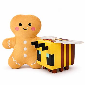 Combo Cute Detalle | Peluche Hombre de Galleta + Lámpara Abejita