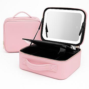 Maletín Organizador de Maquillaje con Espejo LED – Profesional y Portátil