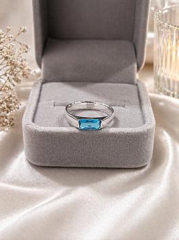 ANILLO AZUL PLATA 7.2 US 15 PE
