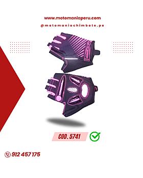 GUANTES CORTOS -M- NEGRO/ROSA
