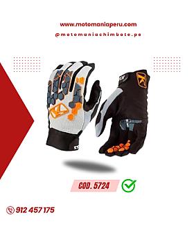 GUANTES LARGOS -L- NARANJA/BLANCO