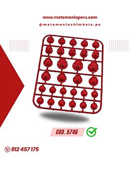 ADORNO TUERCAS LUJO  -P/MOTOR - ROJO