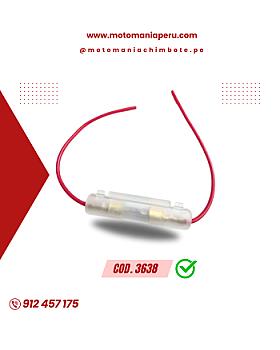 PORTA FUSIBLE VIDRIO BLANCO