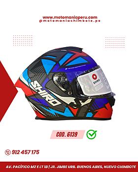 CASCO L - RAPTOR SHIRO - ROJO/AZUL