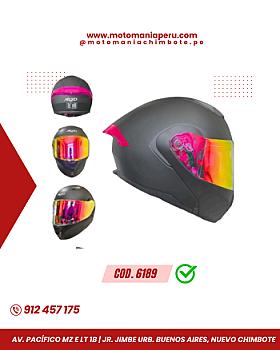 CASCO M - XNEGRO ABATIBLE - NEGRO/ROSA
