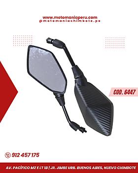 ESPEJO SCOOTER - NEGRO RAYADO - HILO NORMAL