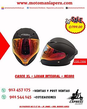 CASCO XL - LOGAN INTEGRAL - NEGRO
