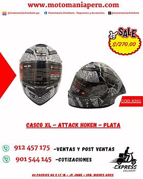 CASCO XL - ATTACK HOKEN - PLATA