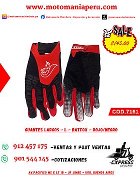 GUANTES LARGOS - L - BATFOX - ROJO/NEGRO