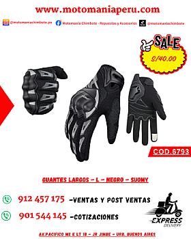 GUANTES LARGOS - L - NEGRO - SUOMY