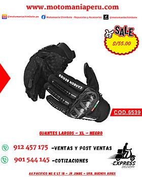 GUANTES LARGOS -XL - NEGRO