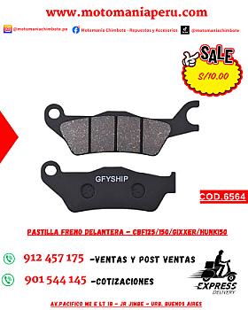 PASTILLA FRENO DELANTERA - CBF125/150/GIXXER/HUNK150