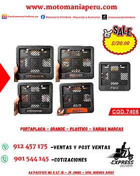PORTAPLACA - GRANDE - PLASTICO - VARIAS MARCAS