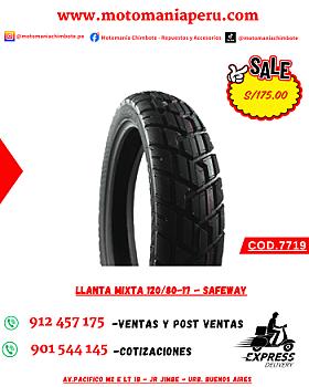LLANTA MIXTA 17-120/80 - SAFEWAY