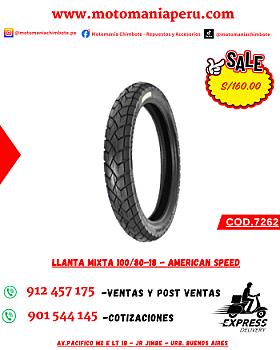 LLANTA MIXTA 18 -100/80- AMERICAN SPEED