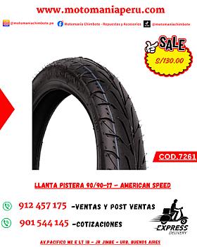 LLANTA PISTERA 17 -90/90 - AMERICAN SPEED
