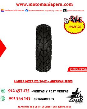 LLANTA MIXTA 12- 120/70- AMERICAN SPEED