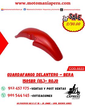 GUARDAFANGO DELANTERO - BERA 150SBR (GL)- ROJO