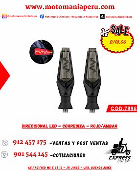 DIRECCIONAL LED - CORREDIZA - ROJO/AMBAR