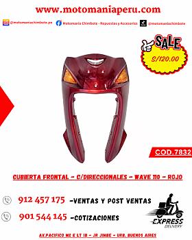 CUBIERTA FRONTAL - C/DIRECCIONALES - WAVE 110 - ROJO