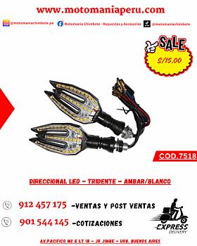 DIRECCIONAL LED - TRIDENTE - AMBAR/BLANCO