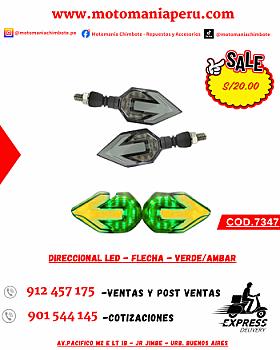 DIRECCIONAL LED - FLECHA - VERDE/AMBAR