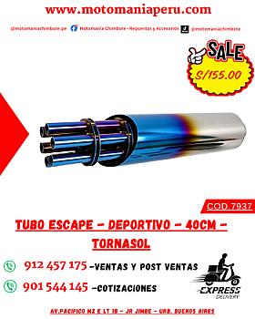 TUBO ESCAPE - DEPORTIVO - 40CM - TORNASOL