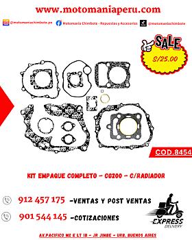 KIT EMPAQUE COMPLETO - CG200 - C/RADIADOR