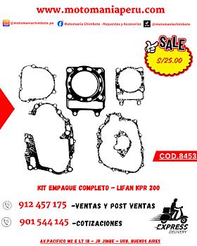 KIT EMPAQUE COMPLETO - LIFAN KPR 200
