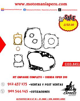 KIT EMPAQUE COMPLETO - SSENDA VIPER 200