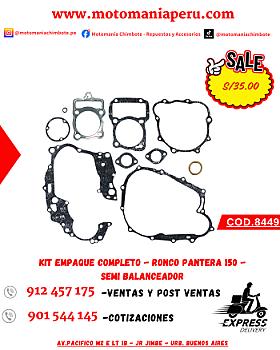 KIT EMPAQUE COMPLETO - RONCO PANTERA 150 - SEMI BALANCEADOR