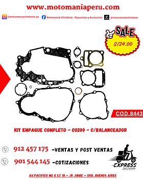 KIT EMPAQUE COMPLETO - CG200 - C/BALANCEADOR
