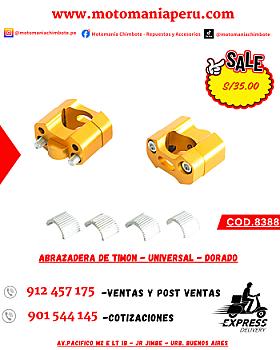 ABRAZADERA DE TIMON - UNIVERSAL - DORADO
