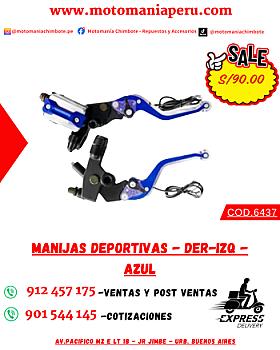 MANIJAS DEPORTIVAS - DER-IZQ - AZUL