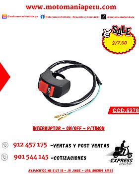 BOTON INTERRUPTOR - 2 GOLPES - C/ABRAZADERA