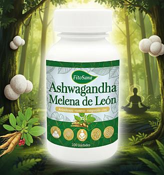 CAP ASHWAGANDHA + MELENA DE LEON X 100 UND